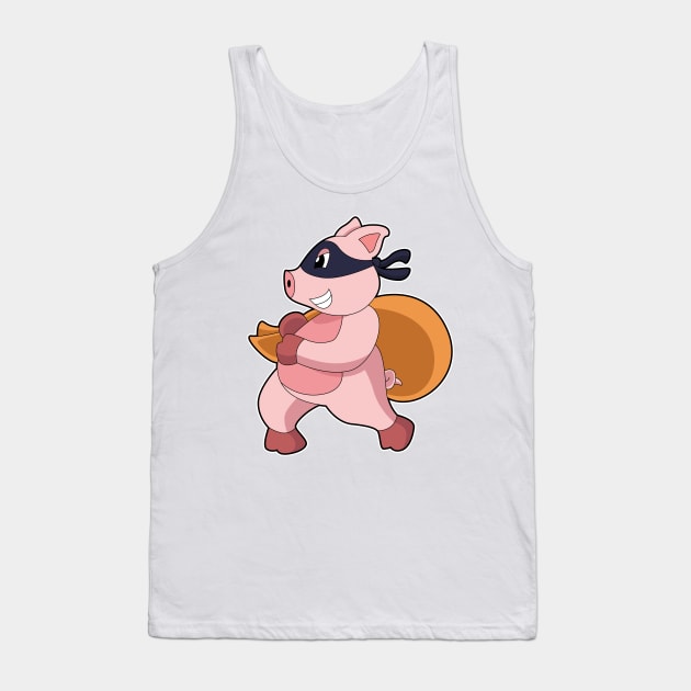 Pig as Runner Tank Top by Markus Schnabel